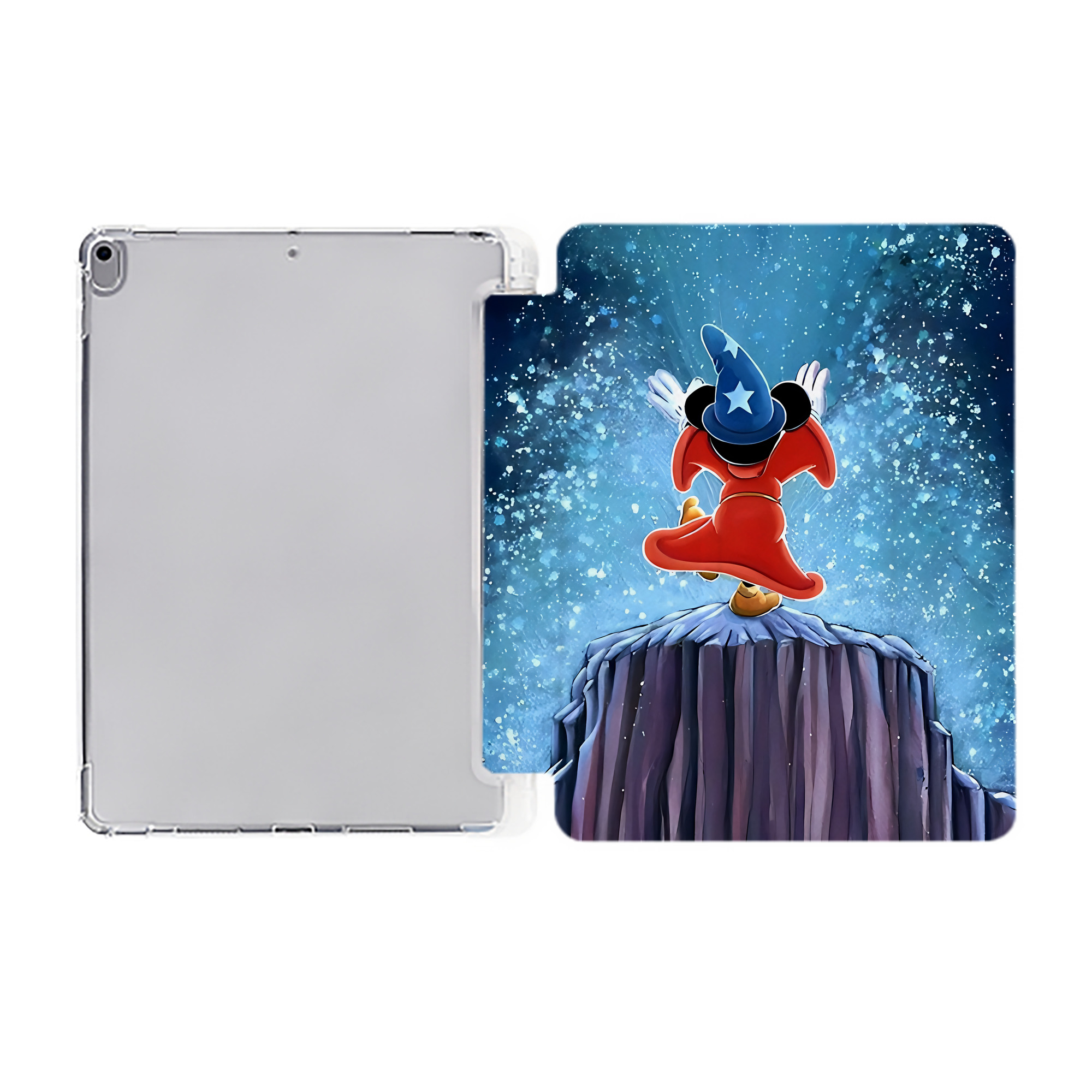 （画像用） ミッキーマウス Mickey Mouse IPad ケース ペン収納付き 三つ折りスタンド PUレザー×シリコン 対応機種9.5/10.5/10.9インチ